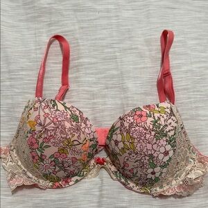 Victoria secret Floral Lace Trim Bra - Pink